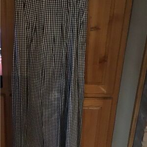 Black and White Silk Skirt